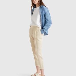 united Colors of Benetton Linen Women's crop jogger trouser Pants